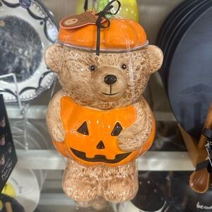 TIKTOK VIRAL HALLOWEEN CREEPY CRITTERS PUMPKIN TEDDY BEAR COOKIE JAR